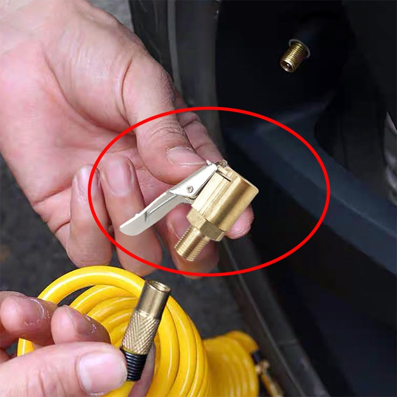 
  
  1PC Car Auto Brass 8mm Tyre Wheel Tire Air Chuck Inflator Pump Valve Clip Clamp Connector Adapter car accessories
  
