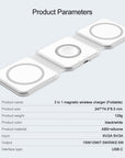 Magsafe15W Fast Charging Wireless Charging Three-In-One Folding Magnetic Wireless Charger For Apple Headset Watch