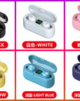 M10M30 Bluetooth Headset High-Capacity Wireless Private Model TWS New F9 Smiley Face Binaural 5.1 Noise Cancellation