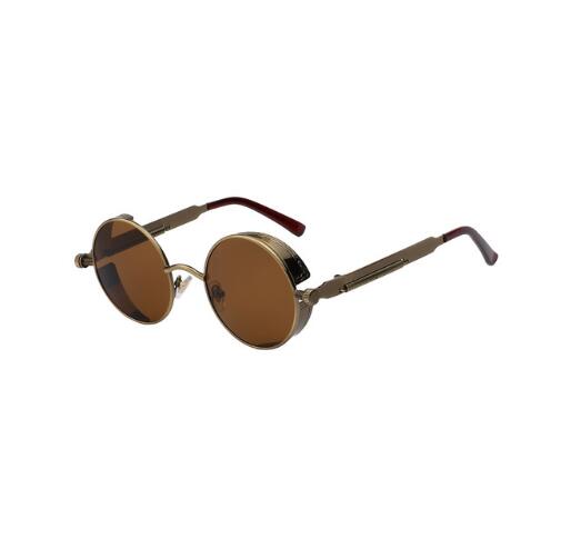 
  
  Round Metal Steampunk Sunglasses for Men Women
  
