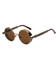 Round Metal Steampunk Sunglasses for Men Women