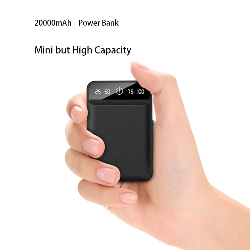 
  
  20000mAh Mini Charger Portable Two-way Fast Charging Power Bank Digital Display External Battery for iPhone Xiaomi Samsung
  
