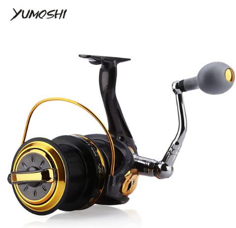 
  
  YUMOSHI Fishing Reel 12 + 1 Ball Bearings Aluminum Alloy Spool Coil Wheel  Fishing Reels 8000 / 9000 Series
  
