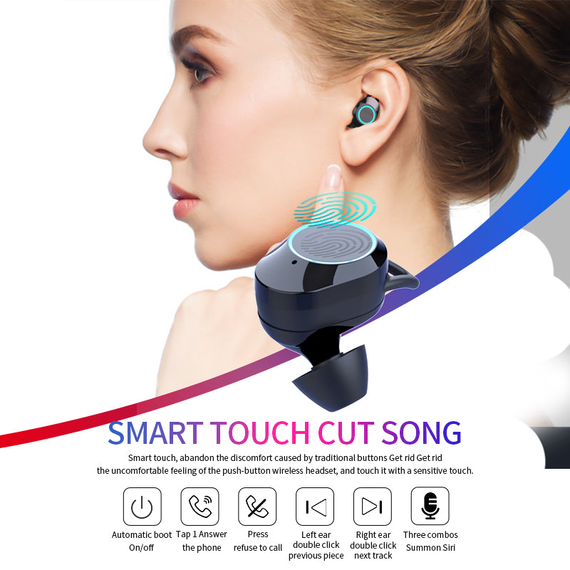 
  
  G02 V5.0 Bluetooth Stereo Earphone Wireless IPX7 Waterproof Touch Earbuds Headset 3300mAh Battery LED Display Type-c Charge Case
  
