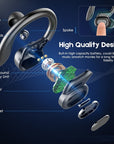 TWS  VV2  Bluetooth Earphones With Microphones Sport Ear Hook LED Display Wireless Headphones HiFi Stereo Earbuds Waterproof Headsets