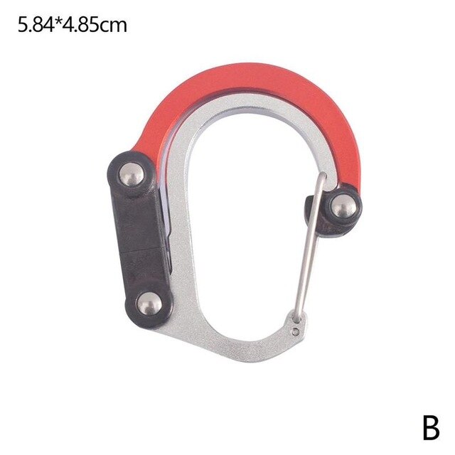 
  
  D-type aluminum alloy carabiner multi-function hang buckle outdoor travel casual fast hanging safety hook
  
