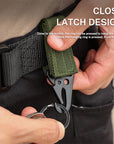 Outdoor military fan woven strap tactical eagle beak buckle travel backpack external hanging quick retrieval keychain