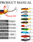 Luya Bait Propeller Tractor Bait 15g 11cm Floating Pencil Wave Climbing Bait Fishing Gear Products