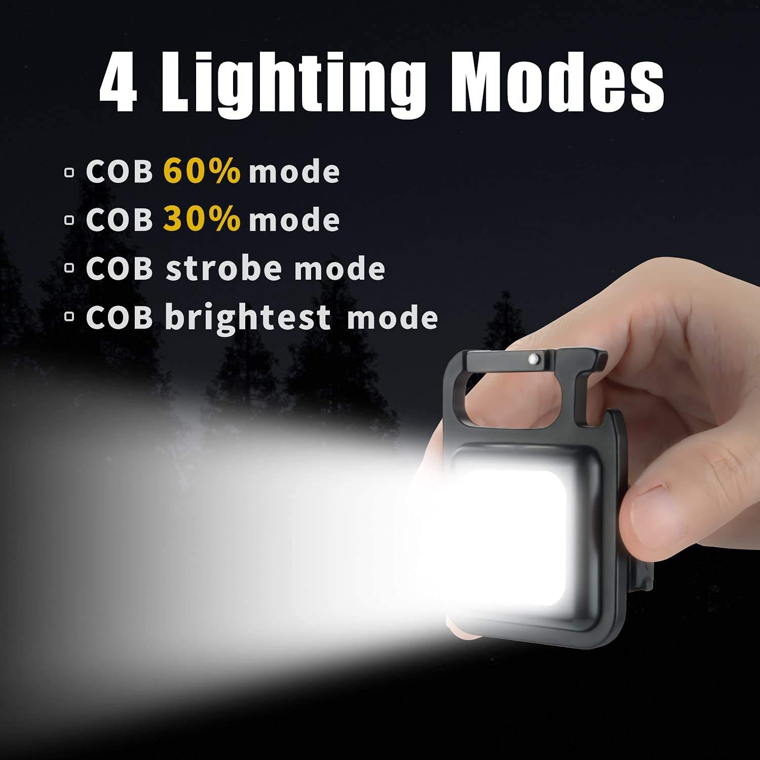 
  
  Multifunctional Mini COB Work Light TYPE-C Rechargeable Portable Keychain Light Magnetic Overhaul Emergency Light
  
