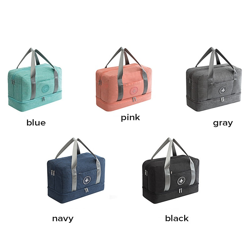 
  
  Portable Travel Bag Waterproof Travel Accessories Multifunctional Dry Wet Separation Storage Bag Soft Travel Duffle
  
