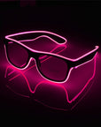 Voice control EL Wire LED Glasses Glowing Party Supplies Lighting Novelty Gift Bright Light Festival Party Glow Sunglasses