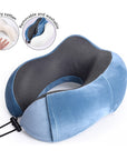 U Shaped Pillow Memory Cotton Travel Pillow Neck Protection Pillow Aircraft Nap Neck Protection Pillow Storage Magnetic Cloth