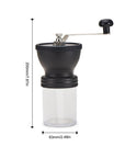 Transparent Hand Grinder Adjustable Ceramic Core 304 Stainless Steel Washable Hand Coffee Machine Kitchen Appliance