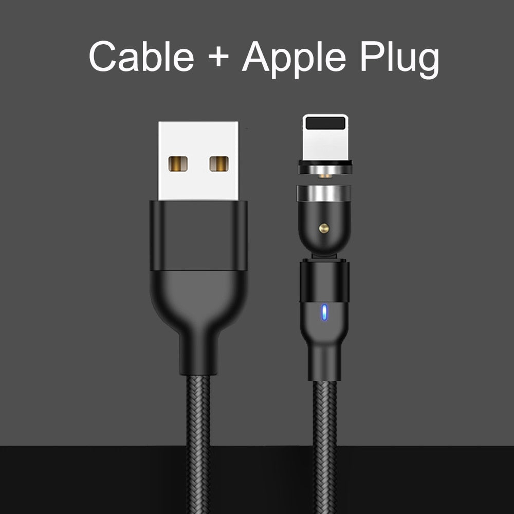 
  
  540 Degree Rotatable Apple Magnetic Charger For iPhone Cable USB C Magnetic Micro USB Cable Type C Gaming Cord Wire For Charging
  
