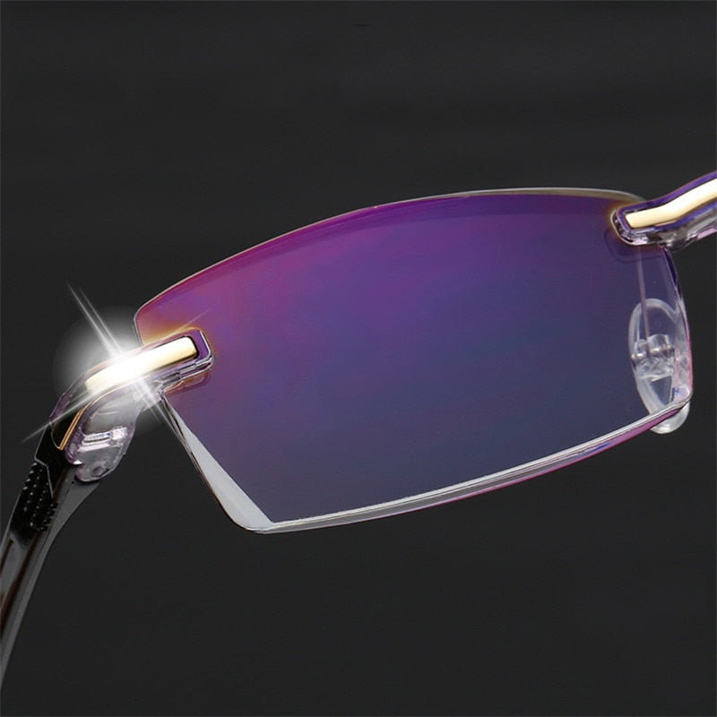 
  
  Ahora Anti Blue Light Blocking Rimless Reading Glasses Women Men Square Frameless Presbyopic Glasses Diopters +1.0 1.5 2 2.5 4.0
  
