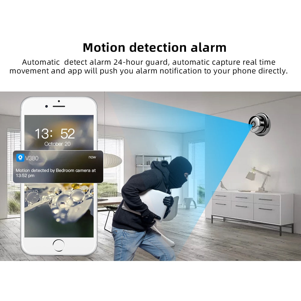 
  
  1080P Wireless Mini WiFi Camera Home Security Camera IP CCTV Surveillance IR Night Vision Motion Detect Baby Monitor P2P
  
