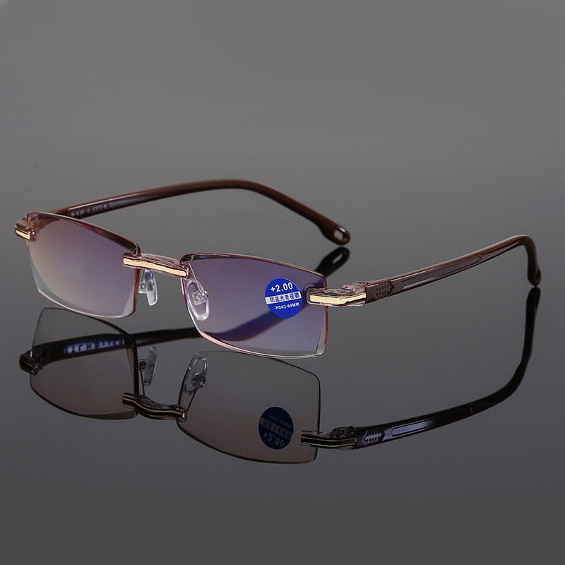 
  
  Ahora Anti Blue Light Blocking Rimless Reading Glasses Women Men Square Frameless Presbyopic Glasses Diopters +1.0 1.5 2 2.5 4.0
  
