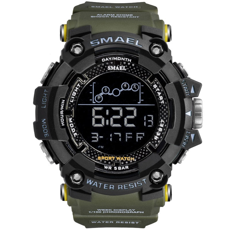 
  
  Mens Watch Military Water resistant SMAEL Sport watch Army led Digital wrist Stopwatches for male 1802 relogio masculino Watches
  
