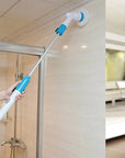 Electric Spin Scrubber Turbo Scrub Cleaning Brush Cordless Chargeable Bathroom Cleaner with Extension Handle Adaptive Brush Tub