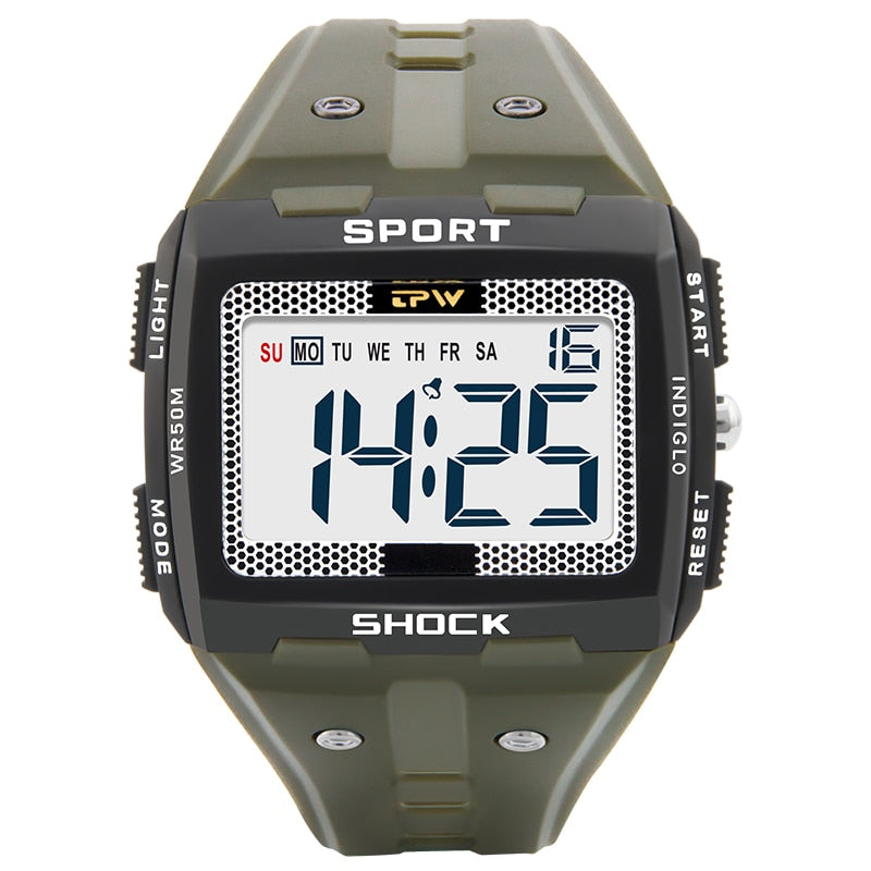 
  
  Men Sport Watch Multifunction Stopwatch Fitness Alarm Clock 5Bar Waterproof BackLight Square Digital Watches Relogio Masculino
  
