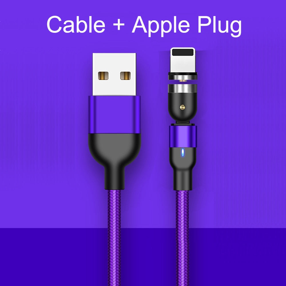 
  
  540 Degree Rotatable Apple Magnetic Charger For iPhone Cable USB C Magnetic Micro USB Cable Type C Gaming Cord Wire For Charging
  
