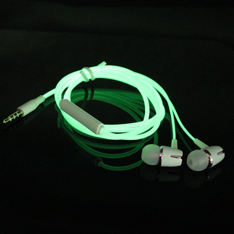 
  
  Luminous Headset 3.5mm Plug Wired Glowing Earphone with Mic Volume Control Bass Earbud for IPhone Samsung Huawei Xiaomi Phone Pc
  
