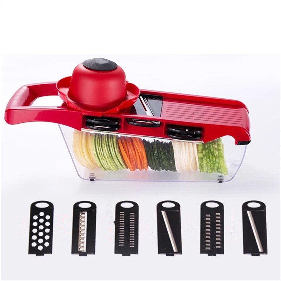 
  
  Mandoline Slicer Vegetable Cutter with Stainless Steel Blade Manual Potato Peeler Carrot Cheese Grater Dicer Kitchen Tool
  
